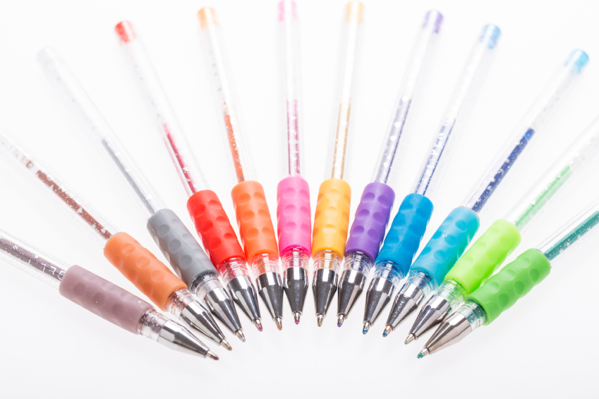 colorful pens
